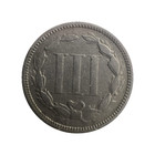 1873 Three Cent Nickel 3c  Open 3 Variety  Very Fine