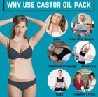  2 Pack  Castor Oil Pack Kits  Reusable Organic Castor Oil Packs Cotton Wraps