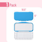 - Airtight Watercolor Palette With Lid  Blue  18 Wells And 2 Mixing Areas  Empty