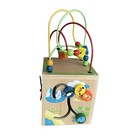 Child s Activity Cube Learning Wooden Toy Clock Fish Mirror Beads Toys R Us 14   