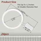 Curtain Rings With Clips  24 Pack Metal Curtain Clip Rings Hooks For White