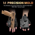 Tsg Universal Weapon Lights-laser-iwb Holster Combo Fits  Sig P320 Full Size