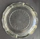 Vintage Ashtray Clear Heavy Glass Large 10    Cigar   Cigarette Collectable