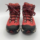 Oboz Bridger Mid B-dry Waterproof Hiking Boots Womens 6 5 Red Leather 22102