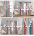 Double Sided Pink Ombre Curtains For Kids 52 w X 63 l  pack Of 2  Pink And Blue