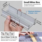 Mini Aluminum Miter Box For Hand Saw 5 3 Inch Precise 3 Angle Cutting Silver