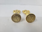Lot Of 2 - Vintage Mid-century Goldtone Initial  f     m  Sealing Wax Seal Stamp