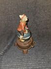 J   E Stevens Clown On Globe Cast Iron Mechanical Coin Bank Spinning Acrobat
