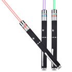 3 Pack 900mile Laser Pointer Pen Green Blue Red Light Visible Beam Lazer