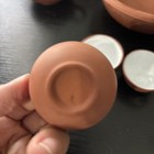 Chinese Yixing   Porcelain Miniature Red Clay  Tea Set 6 Cups And 2 Tea Pots 