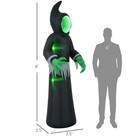 8ft Inflatable Halloween Mirror Face Ghost  Outdoor Led Display