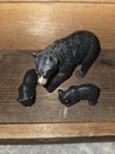 Schleich Black Bear Family Lot - Adult  2 Cubs 2002 German Wildlife Figures