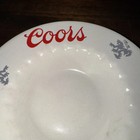 Vintage Coors Light Beer Advertising Ashtray With Red Lettering And Gray Crest