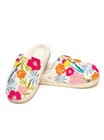 Flowers In Bloom Indoor outdoor Cozy Slippers Women s Size S m 5-8 Lr New