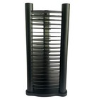 Cd Dvd Storage Tower Rack Holder Organizer Retro Atlantic Black Holds 20