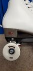 Riedell Leather White Classic Quad Roller Skates Women s Size 7 5 Varsity Wheels