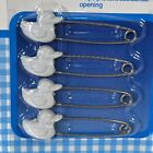 Vintage Playskool Baby Pins Safety Diaper Pin White Duck Tommee Tippee Nip Nos