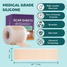 Silicone Scar Sheets  1 6  X 60  Roll-1 5m  Silicone Scar Tape For Surgical Scar