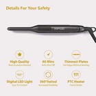 Kipozi Pencil Flat Iron 0 3  Titanium Small Flat Iron Beard Hair Straightener Us