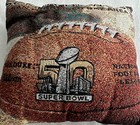 Super Bowl 50 Pillow Nfl Football San Francisco Bay Denver Broncos Panthers 2016
