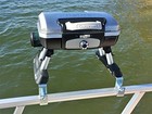 Cuisinart Grill Modified For Pontoon Boat With Arnall s Grill Bracket Set Silver