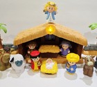 Fisher Price Little People Christmas Story Nativity Set W lights   Music 19 Pcs