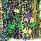  100 Pcs Mardi Gras Metallic Bead Necklaces For Favors  New Year Parade  St 