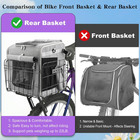 Foldable Dog Bike Rear Basket With Safety Leash   Padded Liner  Pet Carrier For 