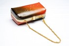 Dear Vanilla Japanese Kimono Enamel Handbag Purse Vintage Authentic Made Japan