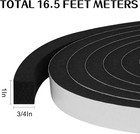 Foam Insulation Tape Door Seal Strip Weather Stripping 1in X 3 4in X 16 5ft