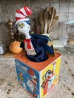 Vintage 1970 Mattel Jack-in-the-box Cat In The Hat Dr  Seuss Old Toy Music Box