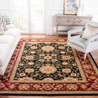 Traditional Transitional Oriental Black Red Area Rug   free Shipping  
