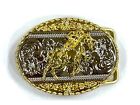 Western Gold Silver Buckle Rodeo Cowboy Horse Rider Charging Soldier Buckle 2  