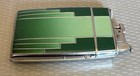 Art Deco Evans Cigarette Case Lighter Combo Green Enamel Trig-a-lite