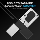 Sabrent Usb Type-c To Ssd sata ide Hard Drive Converter  Black