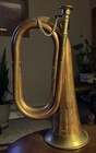 Vintage Bugle Made In India Brass   Copper 11   x4   Diameter Horn With Mouthpiece