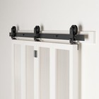 Ccjh 5-20ft Bifold Sliding Barn Door Hardware Track Kit For 4 8 Doors heavy Duty