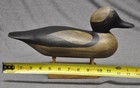 Rare Mason Style Tack Eye Bufflehead Drake Duck Decoy Original Paint Darkfeather