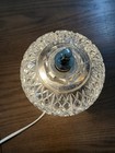 Vintage Pressed Clear Glass Lamp Boudoir Night Light Table Lamp 10 5    Works