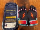 Bruce Bolt - Short Cuff Batting Gloves   Sliding Mitt -  sunset  - New - Adult L