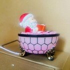 Santa Bubble Bath Lamp Reading Book Lamp  Desktop Ornament  Bathtub Santa Night