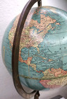 Vintage 1935 Cram s 9 Inch Universal Terrestrial Globe W Brass Axis Stand Usa