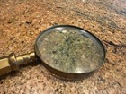 Oversized 12  Vintage Style Brass Handle Magnifying Glass 6  Lens Decor