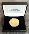 The National Bicentennial Medal 1776-1976 Gold Plated Coin In Case W coa