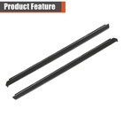 Black Rubber Door Window Weatherstrip Seal Kit 2pcs Replacement For 1999-2011