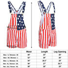 On Sale   Overalls Usa America Flag Print Bib Pants Jumpsuit Romper Shorts