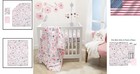 Soft Microfiber Floral Mini Crib Bedding Set - 3 Pieces In Stylish Pink