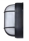 Black 8 3 In  Integrated Led Outdoor Bulkhead Light W  Cct Adjustable White Led