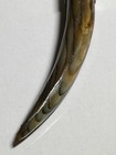 Vintage 925 Sterling Silver Abalone Shell Carved Horn Corniche Pendant  read
