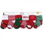 Hudson Baby Unisex Cotton Rich Newborn Terry Socks  12 Days Of Christmas   74 Ch